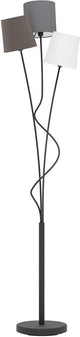 Eglo Maronda Stehleuchte – E14 – 152 cm – Schwarz Anthrazit Weiß Braun