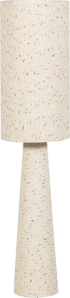 Woood Loft-Stehleuchte – Metall-Bouclé – Natur mit Punkten 130 x ø30 cm