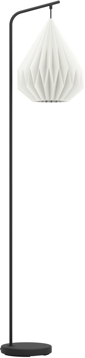 Eglo Münz-Stehlampe – E27 – 158,5 cm – Schwarz und Weiß – Papier
