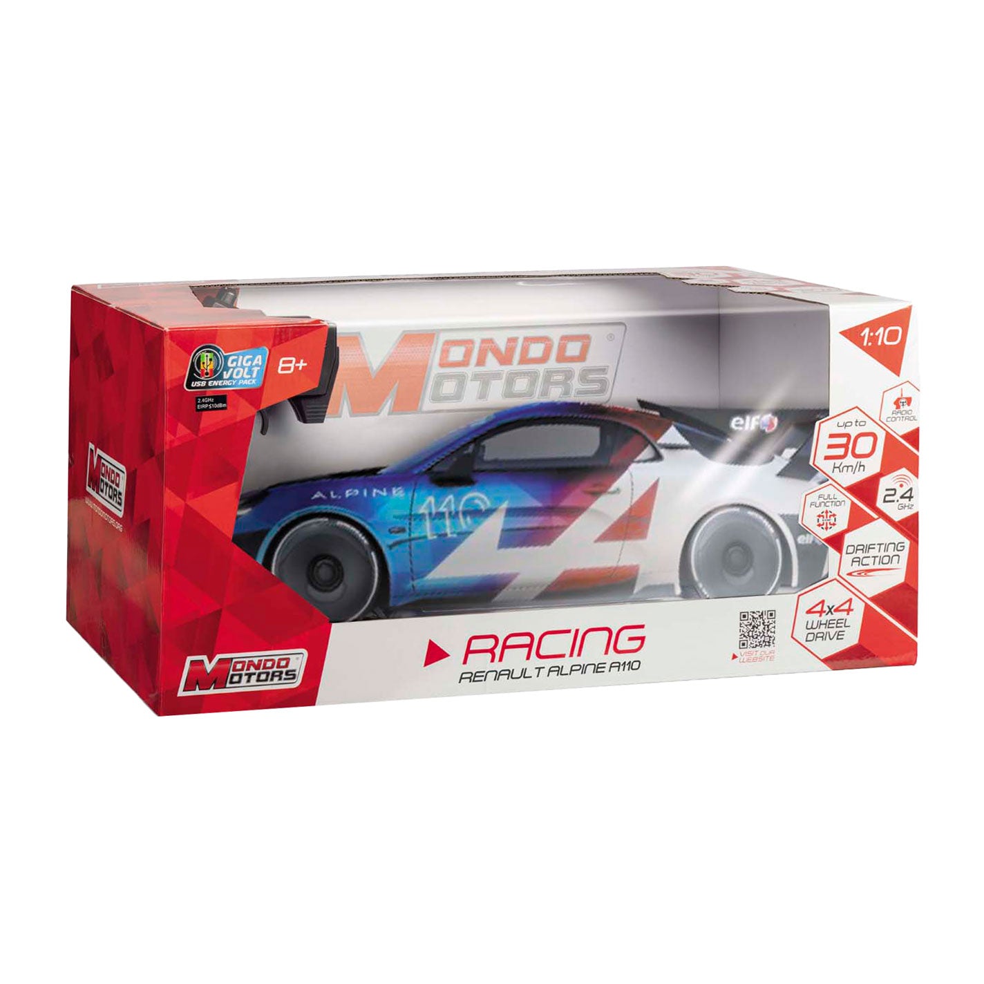 Mondo Motors RC Controllable Auto Renault Alpine GT4 Drifting, Skala 1:10