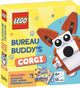 Der Corgi des Ballon-Lego-Schreibtischkumpels