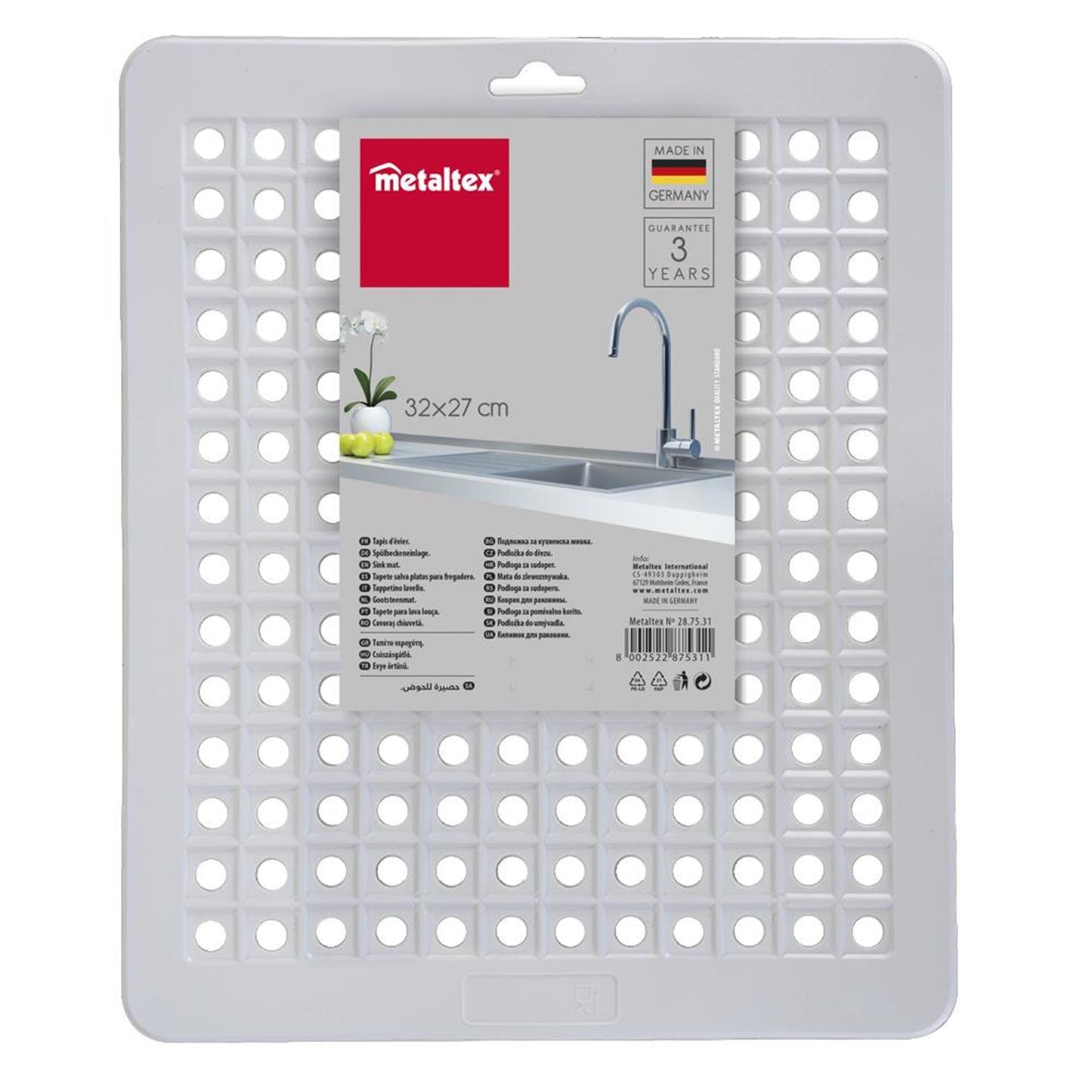Metaltex-Spülbeckenmatte 31,5 x 27 cm