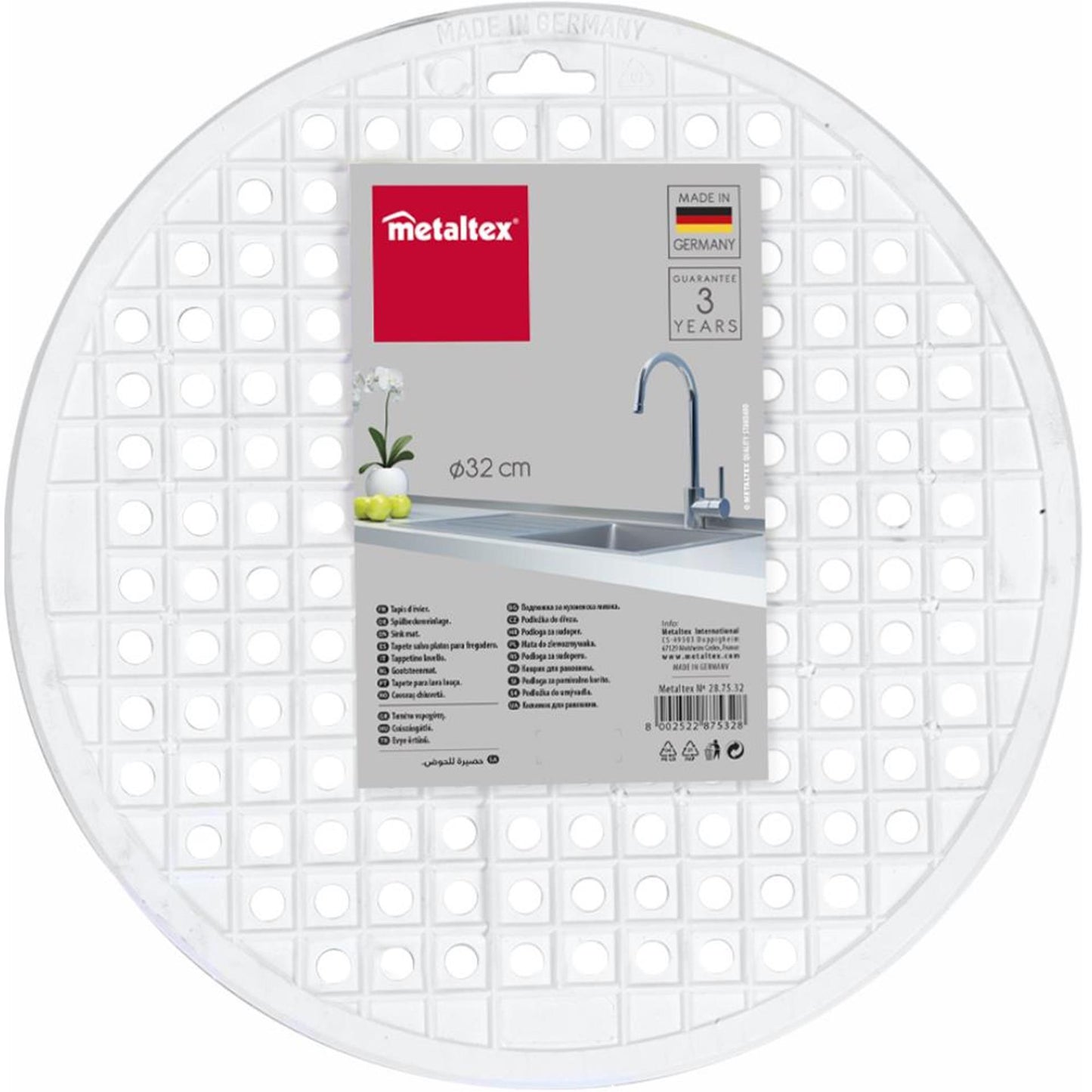 Metaltex Spülbeckenmatte rund ø32cm