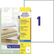 Inkjet-Etiketten Avery J8567-25 210 x 297 mm transparent wiederaufklebbar