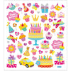 Creativ Firmenaufkleber, Geburtstag, Blatt 15x16,5 cm, ca. 49 Stück, 1 Blatt