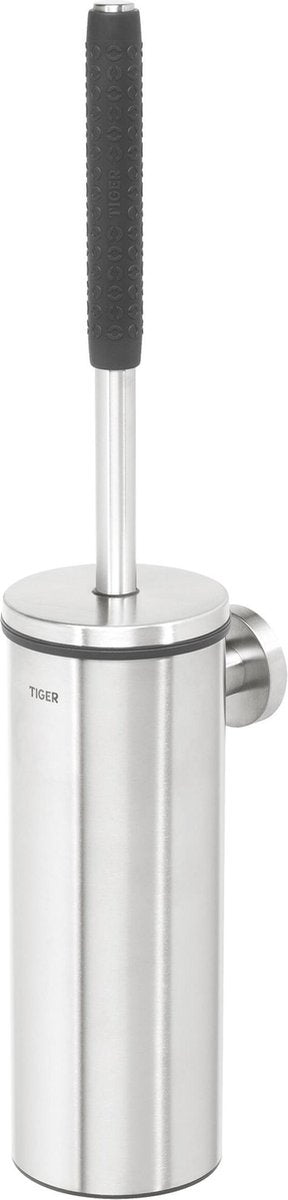 Tiger Boston Comfort Sicherheits-Toilettenbürste mit Halter – gebürsteter Edelstahl