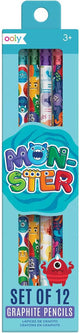 Ooly – Monster-Graphitstifte – 12 Bleistifte mit Monster-Design
