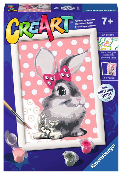 Ravensburger Creart Painting von Number Rabbit mit Glitzer