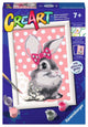 Ravensburger Creart Painting von Number Rabbit mit Glitzer
