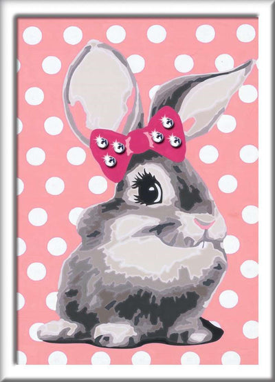 Ravensburger Creart Painting von Number Rabbit mit Glitzer