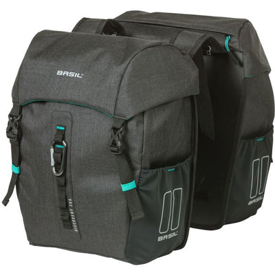 Basildiscovery365D doppelte Fahrradtasche schwarz melee