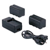 Falcon Eyes 2 x Batterie NP-F750 + Batterieladegerät SP-CHG für LED-Lampe