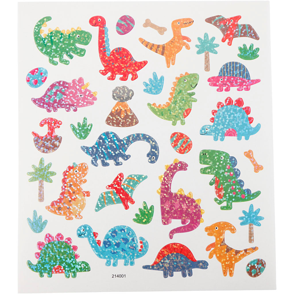 Creativ Firmenaufkleber, Dinosaurier, Blatt 15x16,5 cm, 1 Blatt