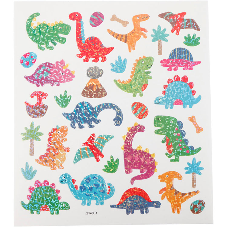 Creativ Firmenaufkleber, Dinosaurier, Blatt 15x16,5 cm, 1 Blatt