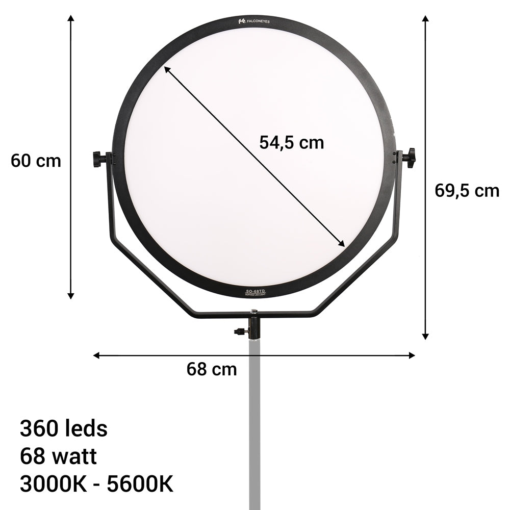 Falcon Eyes Bi-Color LED-Lampe Sophiez SO-68TD auf 230 V