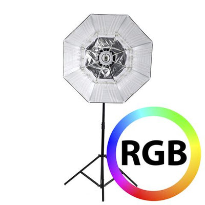 Falcon Eyes RGB-LED-Lampe RX-782 mit faltbarer Softbox 100 cm