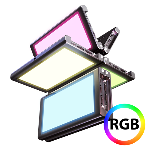 Falcon Eyes RGB LED -Lampe Pockelit F7 Falt