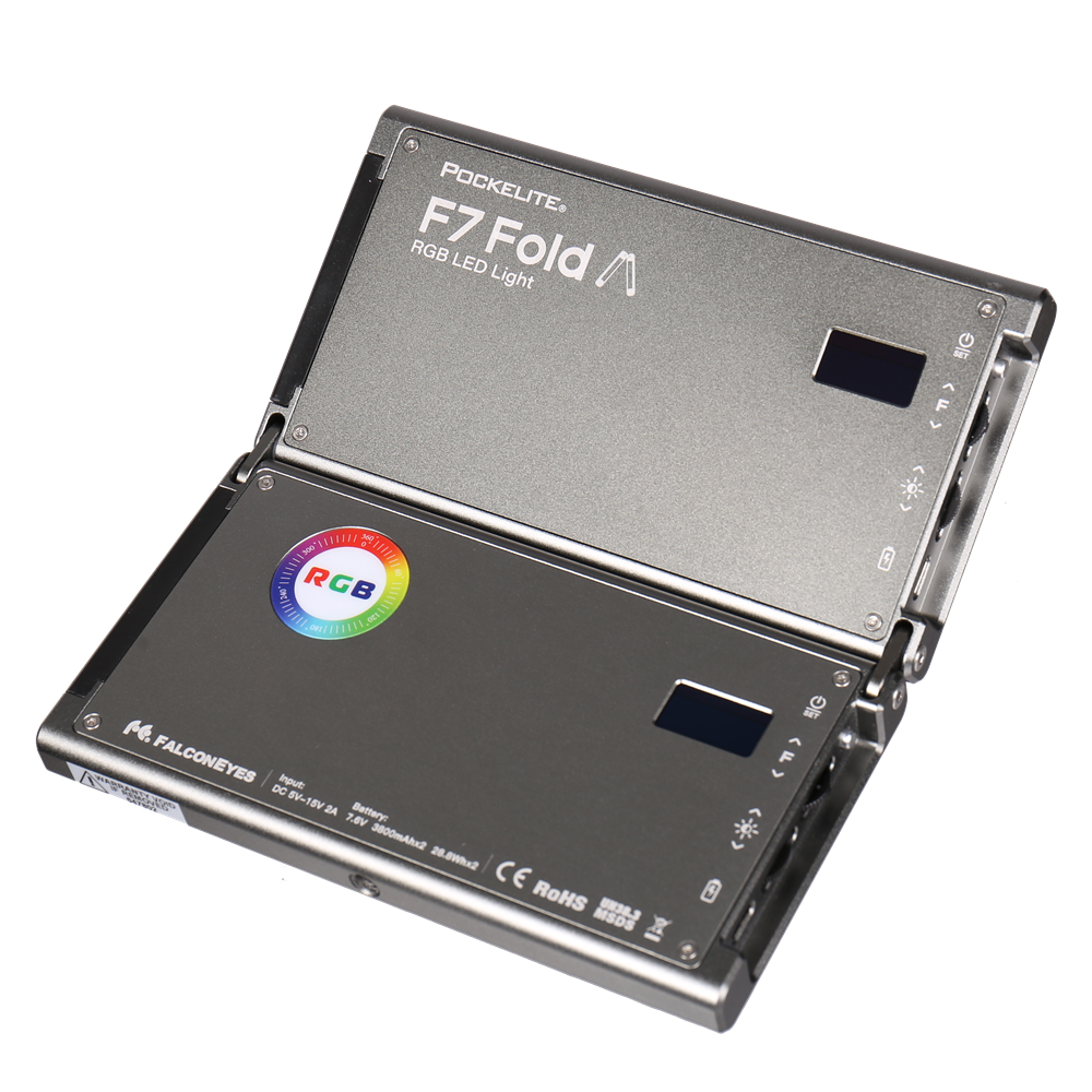 Falcon Eyes RGB LED -Lampe Pockelit F7 Falt