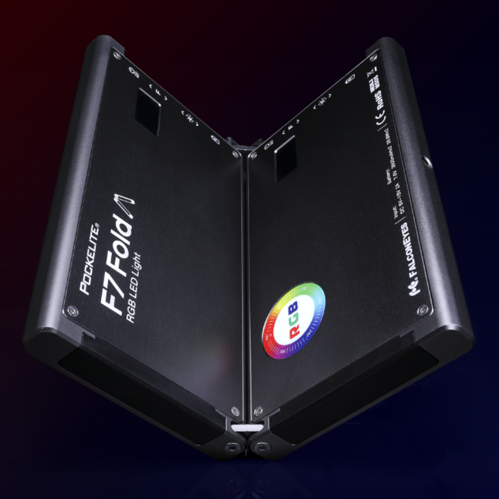 Falcon Eyes RGB LED -Lampe Pockelit F7 Falt