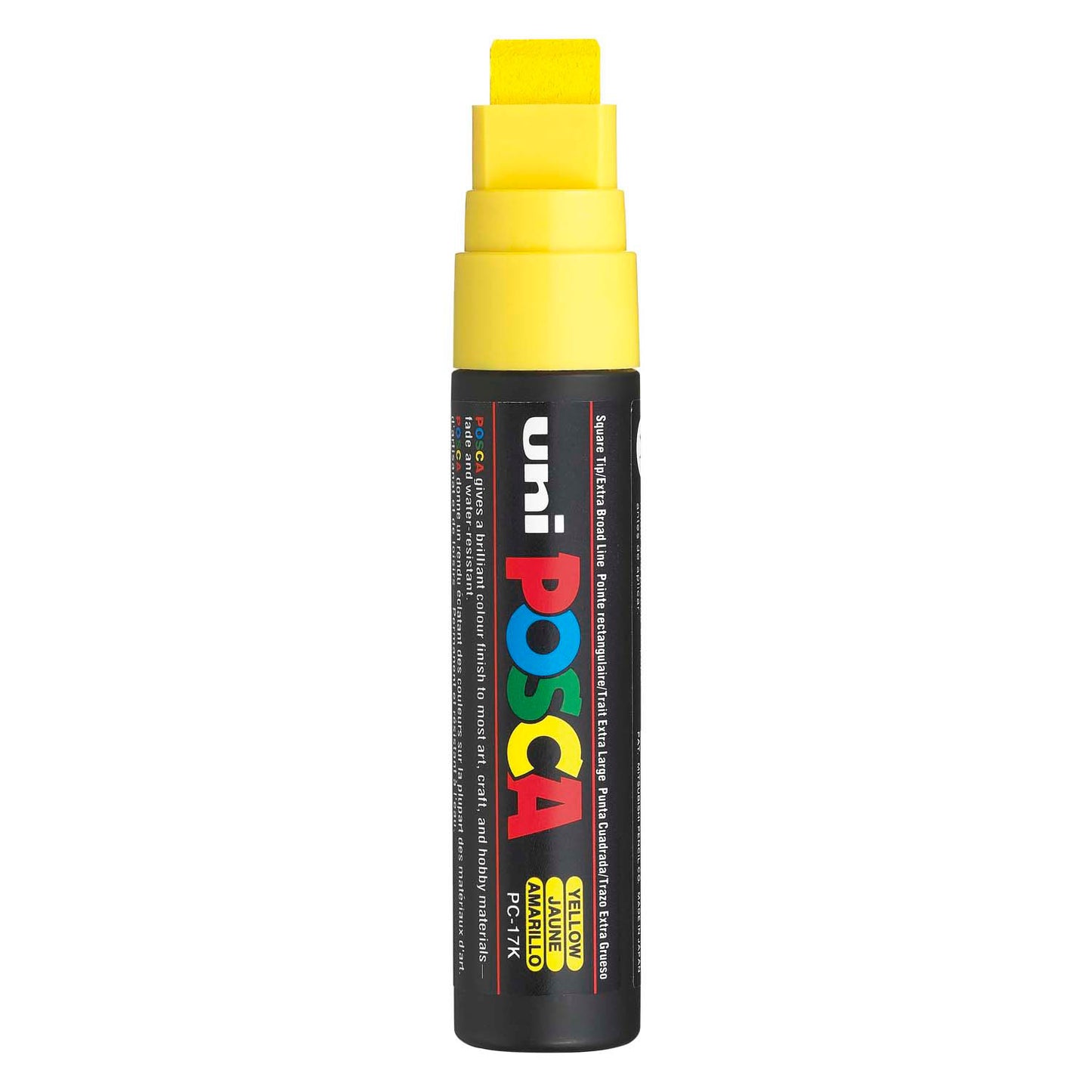 UNI-POSCA POSCA-Marker, AFM PC-17K, Liniendicke 15 mm, extra breit, gelb, 1 Stück