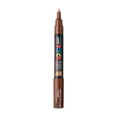 UNI-POSCA POSCA-Marker, AFM PC-1M, Leitungsdicke 0,7 mm, Extra-Fine, Braun, 1 Stück