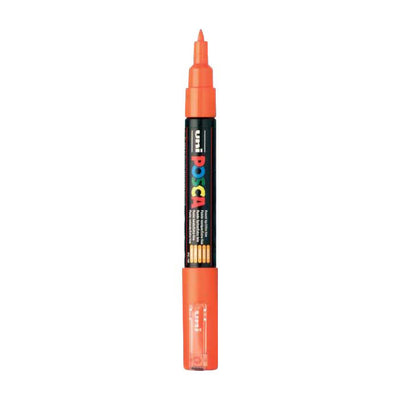 UNI-POSCA POSCA-Marker, AFM PC-1M, Leitungsdicke 0,7 mm, Extra-Fine, Orange, 1 Stück