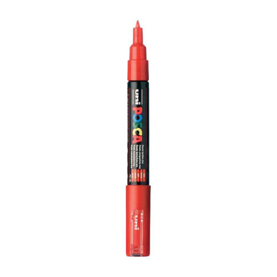UNI-POSCA POSCA-Marker, AFM PC-1M, Liniendicke 0,7 mm, Extra-Fine, Rot, 1 Stück
