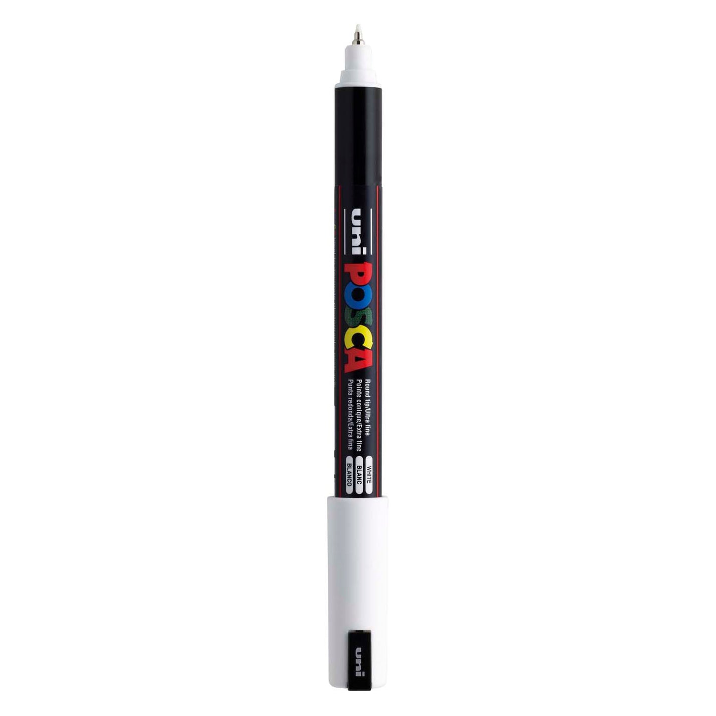 UNI-POSCA POSCA-Marker, AFM PC-1MR, Leitungsdicke 0,7 mm, Extra-Fine, Weiß, 1 Stück