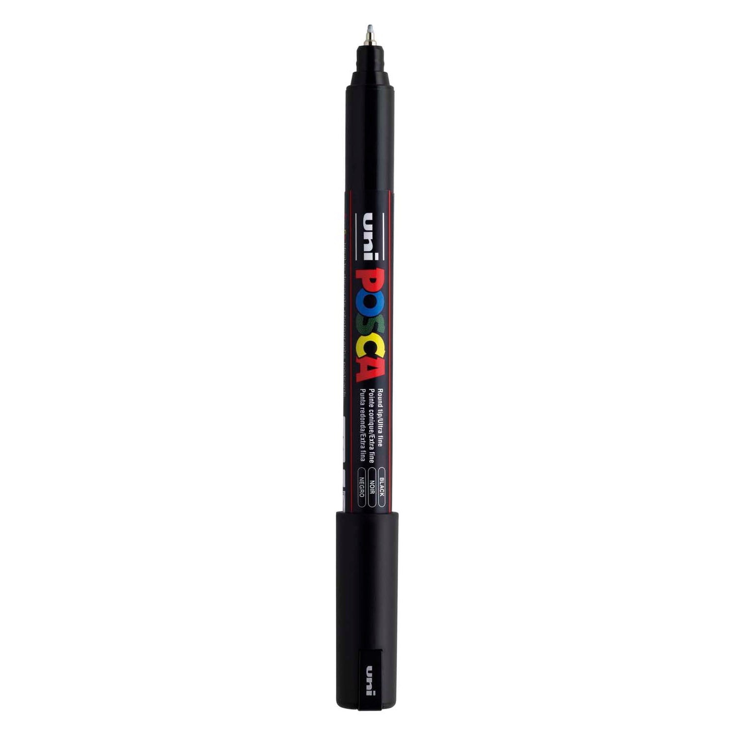 UNI-POSCA POSCA-Marker, AFM PC-1MR, Leitungsdicke 0,7 mm, Extra-Fine, Schwarz, 1 Stück