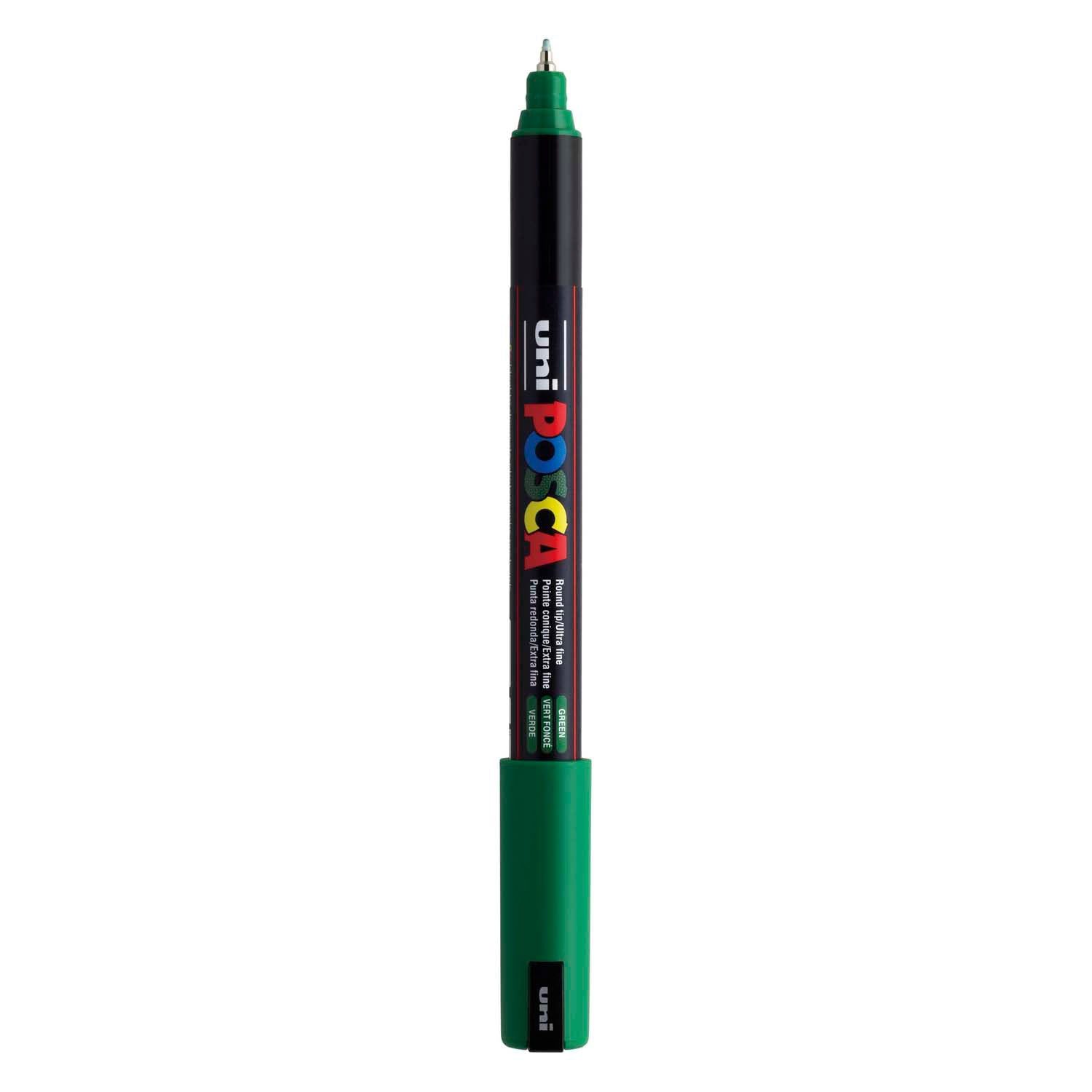 UNI-POSCA POSCA-Marker, AFM PC-1MR, Leitungsdicke 0,7 mm, Extra-Fine, Grün, 1 Stück