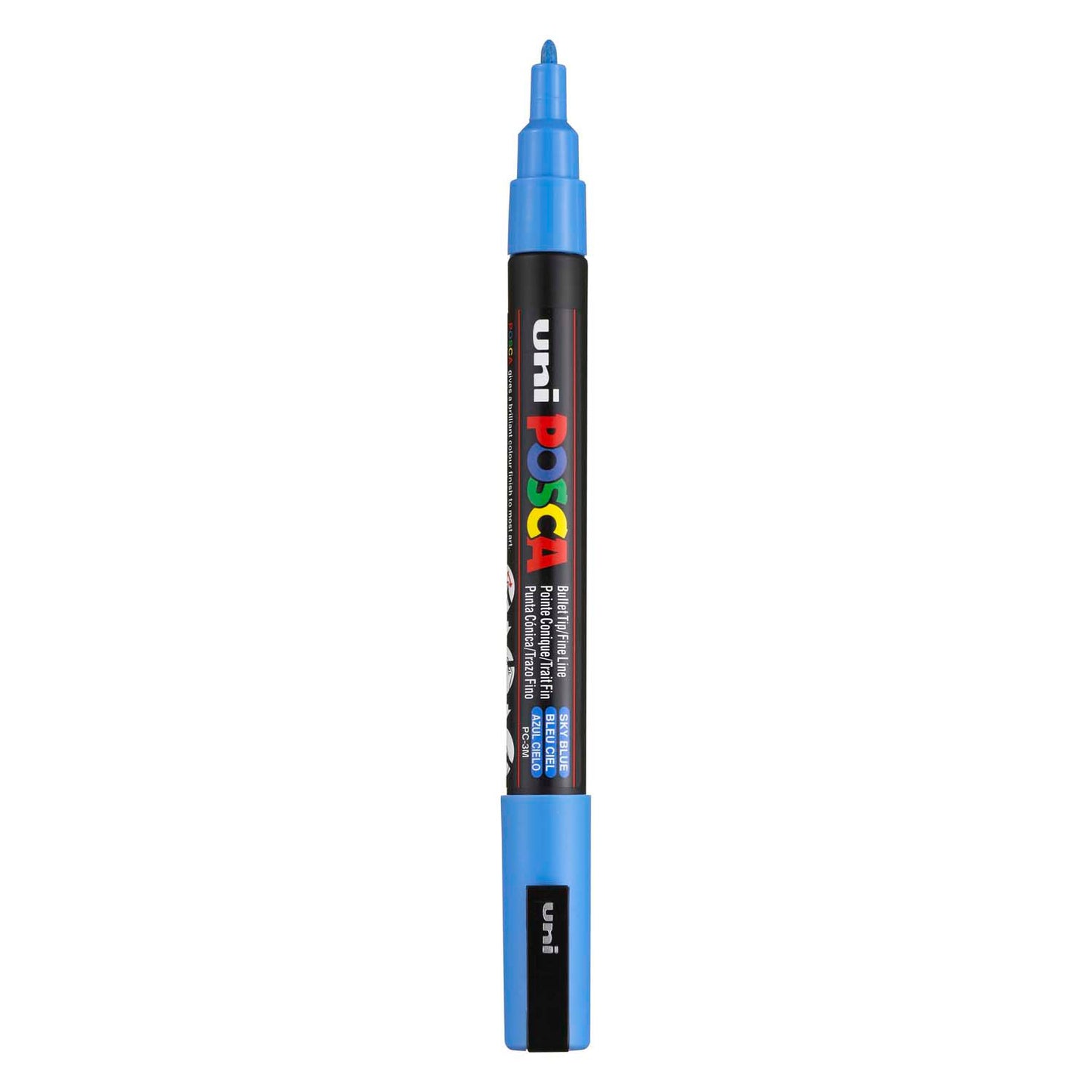 UNI-POSCA POSCA-Marker, AFM PC-3M, Liniendicke 0,9-1,3 mm, fein, himmelblau, 1 Stück