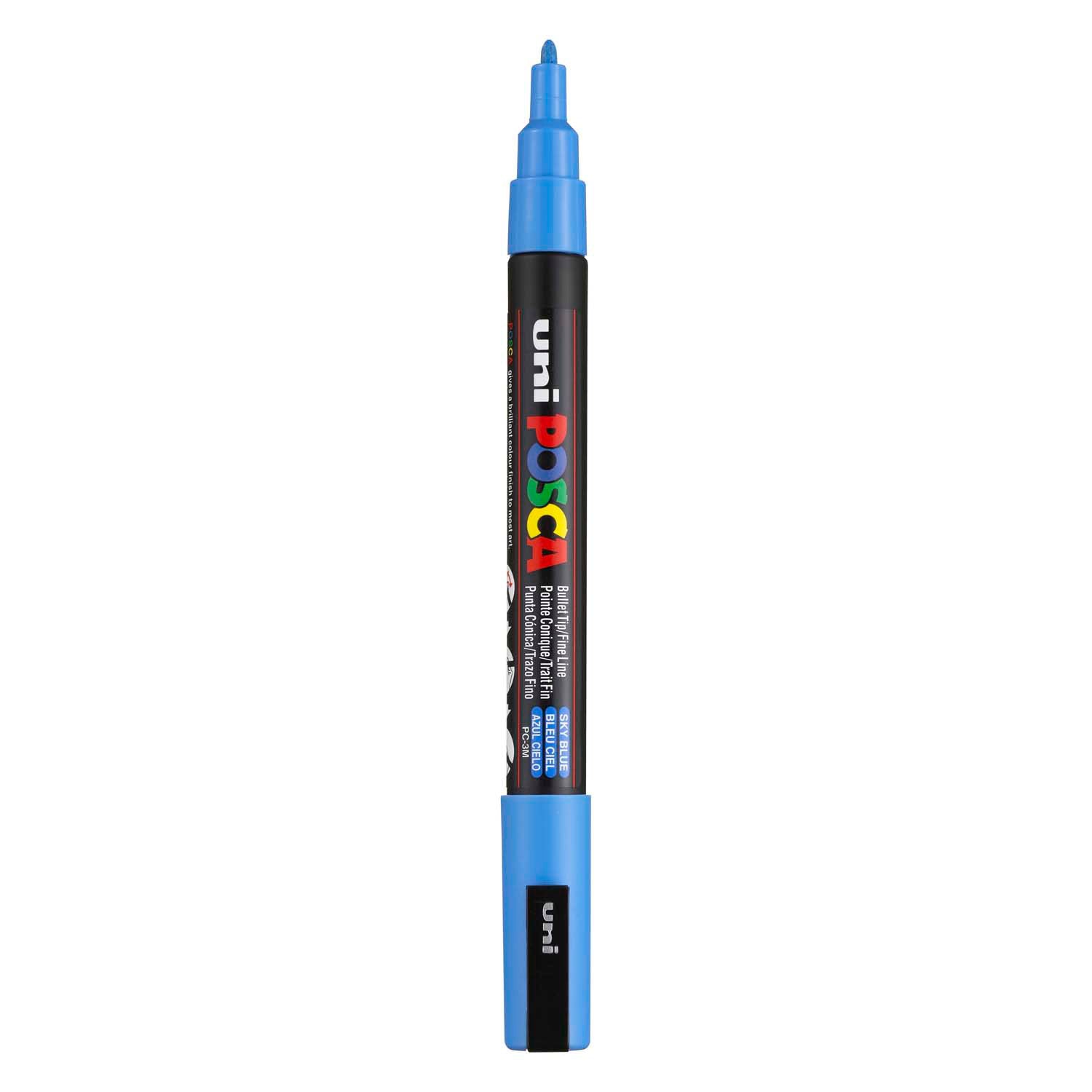 UNI-POSCA POSCA-Marker, AFM PC-3M, Liniendicke 0,9-1,3 mm, fein, himmelblau, 1 Stück