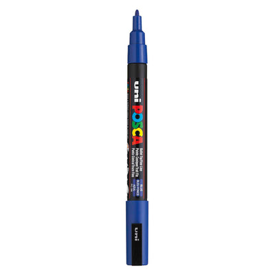 UNI-POSCA POSCA-Marker, AFM PC-3M, Liniendicke 0,9-1,3 mm, fein, blau, 1 Stück