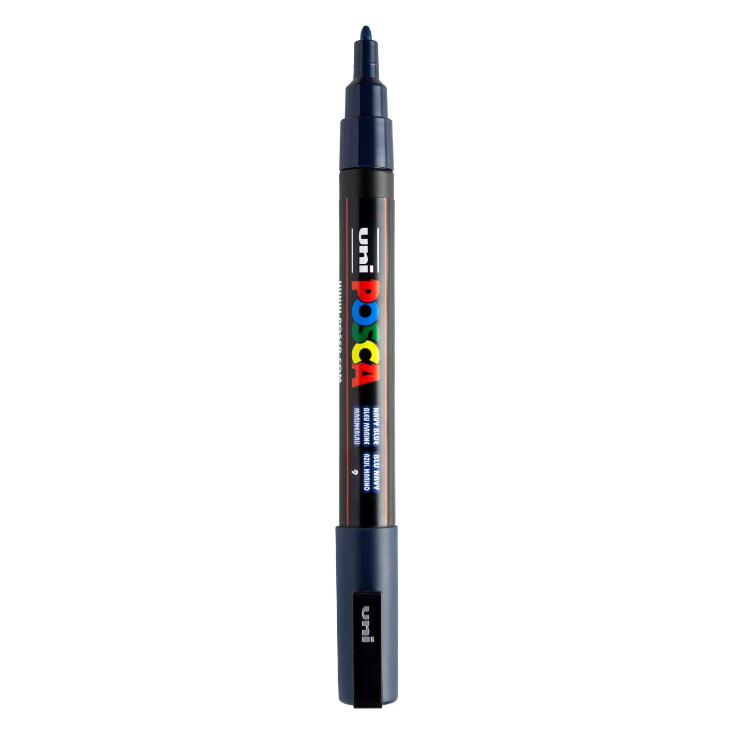 Uni Posca PC3M Acrylmarker Marineblau – runde Spitze bis 1,3 mm