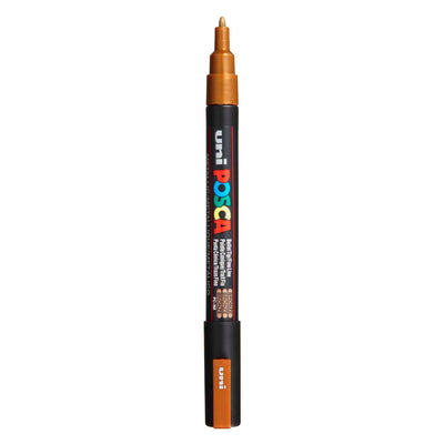 UNI-POSCA POSCA-Marker, AFM PC-3M, Liniendicke 0,9-1,3 mm, fein, Bronze, 1 Stück