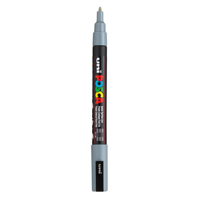 UNI-POSCA POSCA-Marker, AFM PC-3M, Liniendicke 0,9-1,3 mm, fein, grau, 1 Stück