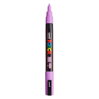 Uni Posca PC3M Acrylmarker Lavendel – runde Spitze bis 1,3 mm