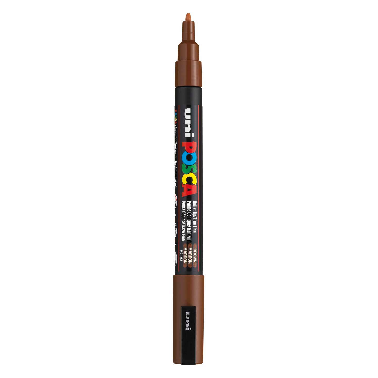 UNI-POSCA POSCA-Marker, AFM PC-3M, Liniendicke 0,9-1,3 mm, fein, braun, 1 Stück