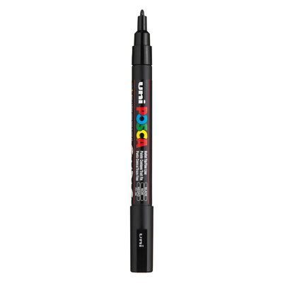 UNI-POSCA POSCA-Marker, AFM PC-3M, Liniendicke 0,9-1,3 mm, fein, schwarz, 1 Stück