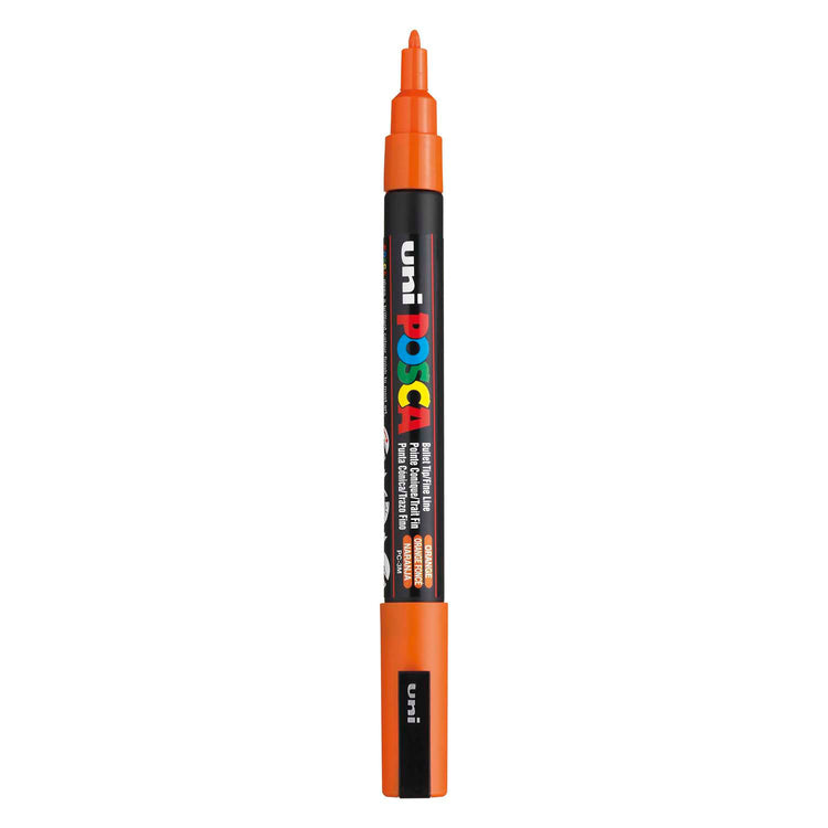 UNI-POSCA POSCA-Marker, AFM PC-3M, Liniendicke 0,9-1,3 mm, fein, orange, 1 Stück