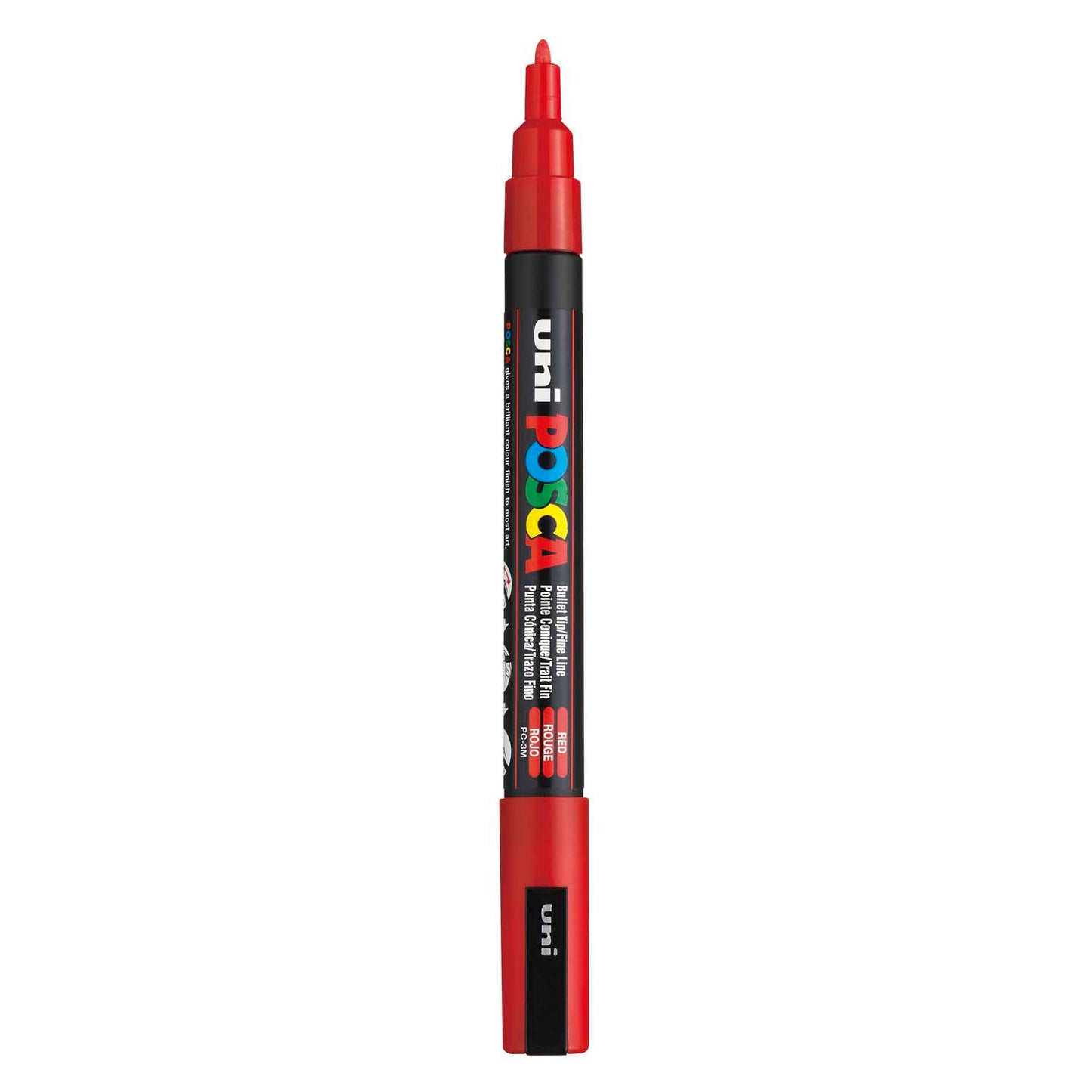 UNI-POSCA POSCA-Marker, AFM PC-3M, Liniendicke 0,9-1,3 mm, fein, rot, 1 Stück