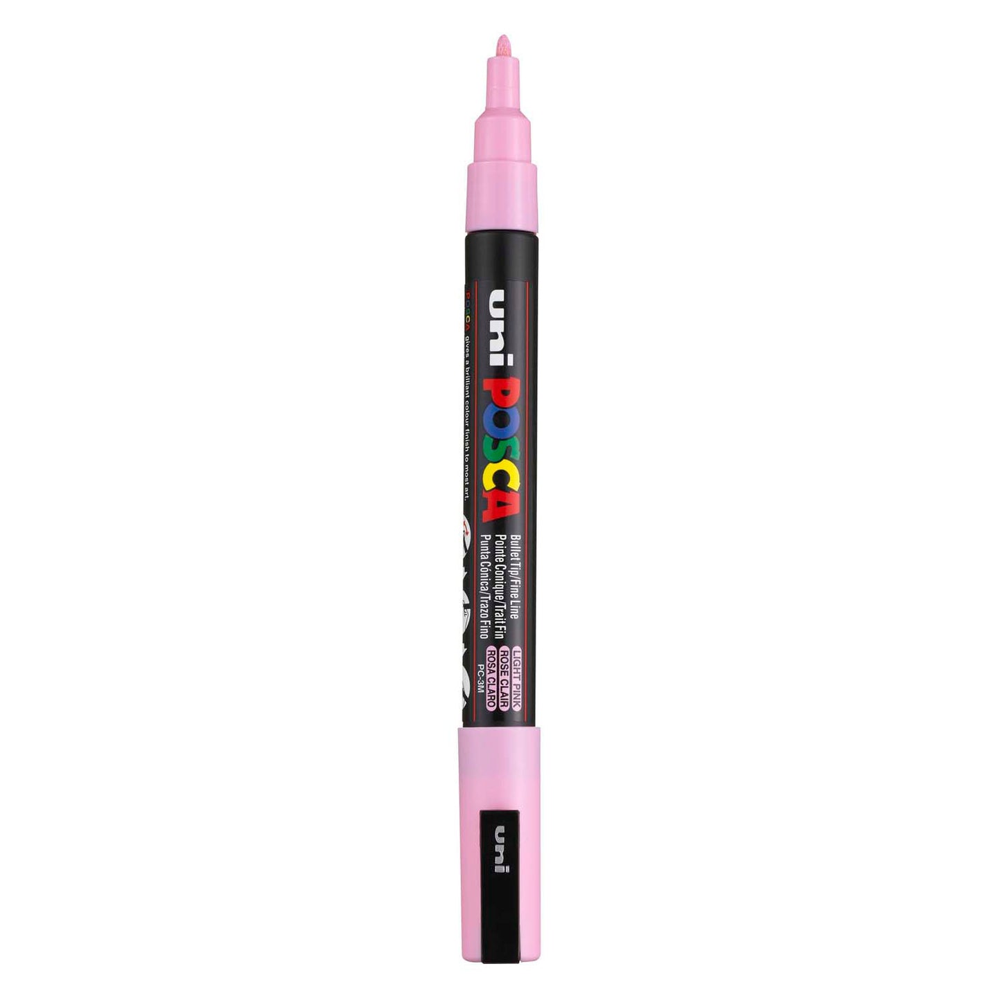 UNI-POSCA POSCA-Marker, AFM PC-3M, Liniendicke 0,9-1,3 mm, fein, hellrosa, 1 Stück