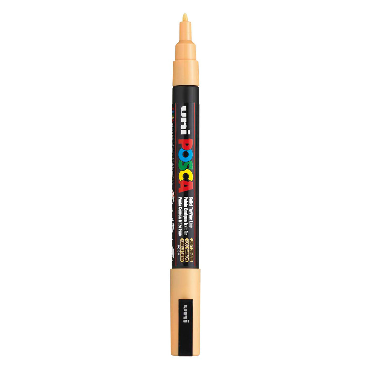 UNI-POSCA POSCA-Marker, AFM PC-3M, Liniendicke 0,9-1,3 mm, fein, hellorange, 1 Stück