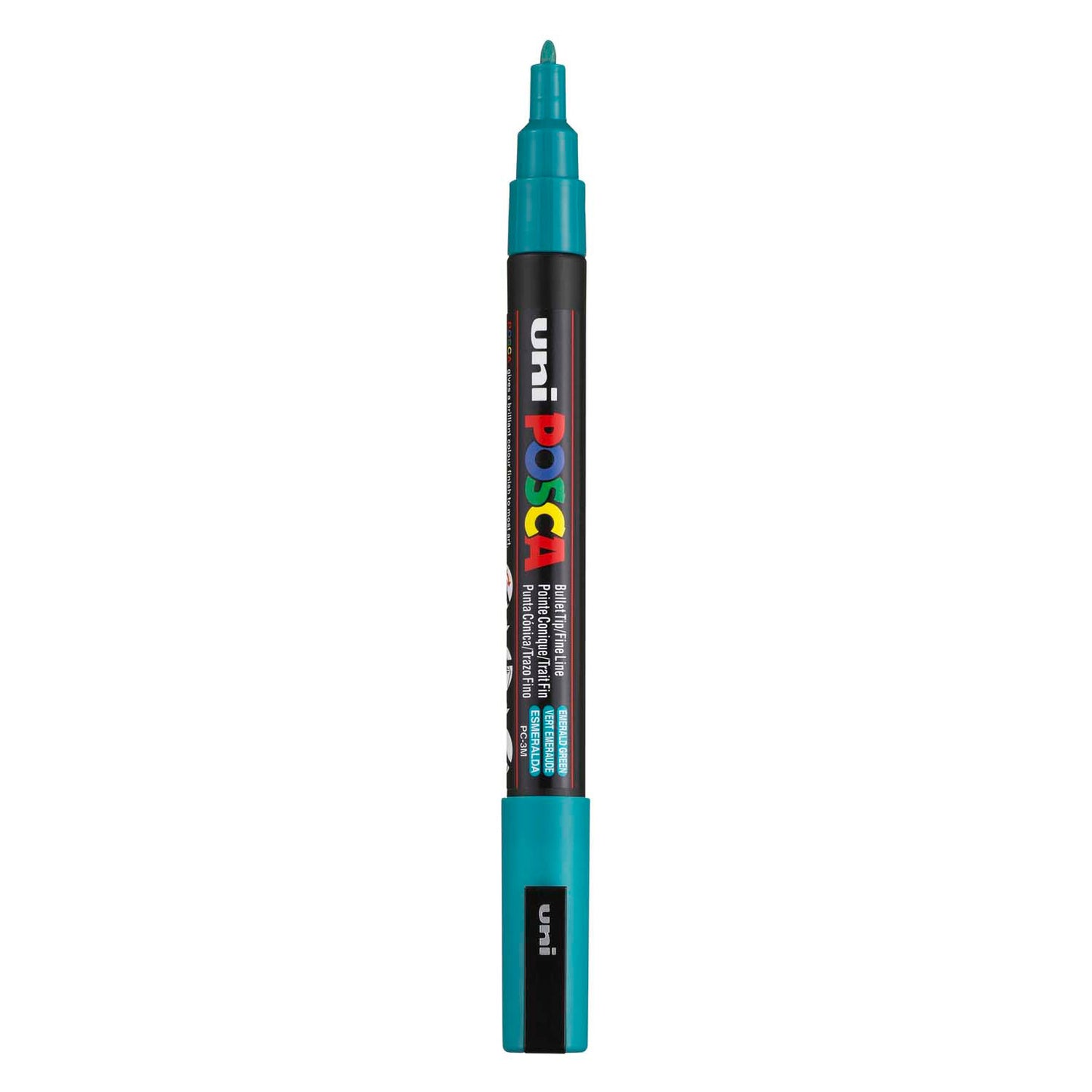 UNI-POSCA POSCA-Marker, AFM PC-3M, Liniendicke 0,9-1,3 mm, fein, smaragdgrün, 1 Stück