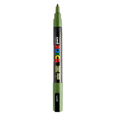 Uni Posca PC3M Lackmarker Khaki – runde Spitze bis 1,3 mm