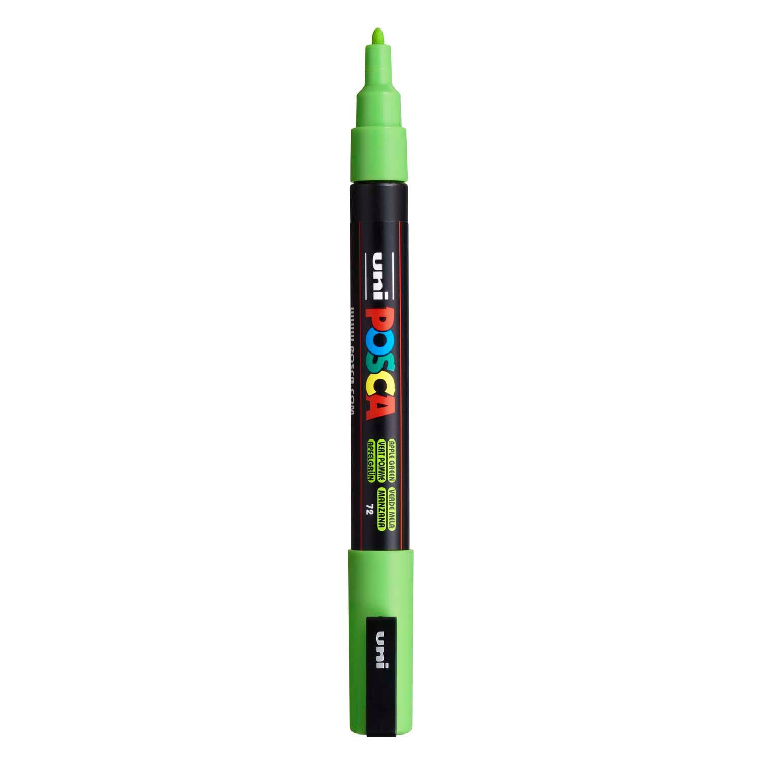 UNI-POSCA POSCA-Marker, AFM PC-3M, Leitungsdicke 0,9-1,3 mm, fein, appelgrün, 1 Stück