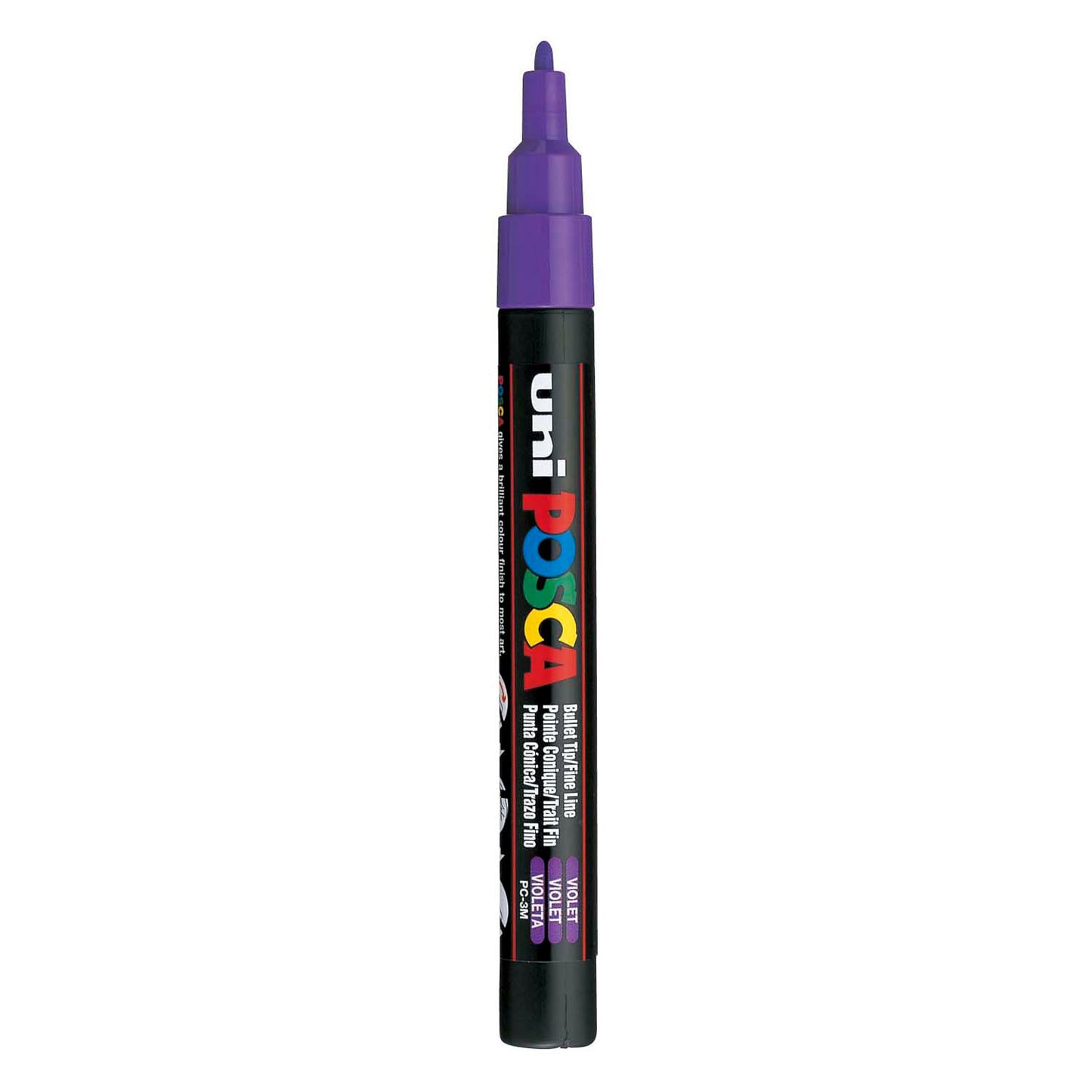 UNI-POSCA POSCA-Marker, AFM PC-3M, Liniendicke 0,9-1,3 mm, Fein, Violett, 1 Stück
