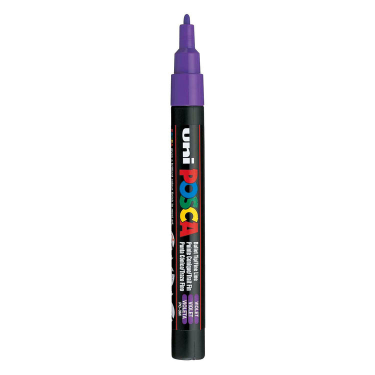 UNI-POSCA POSCA-Marker, AFM PC-3M, Liniendicke 0,9-1,3 mm, Fein, Violett, 1 Stück