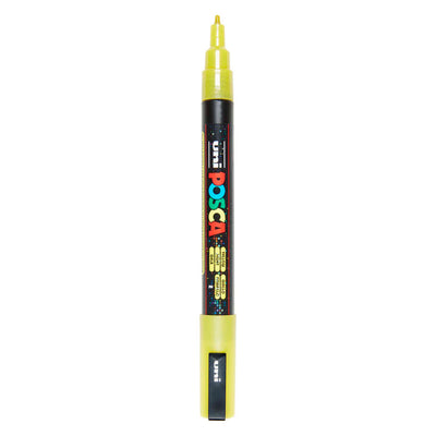 Uni Posca PC3M Lackmarker glitzernd gelb – runde Spitze bis 1,3 mm