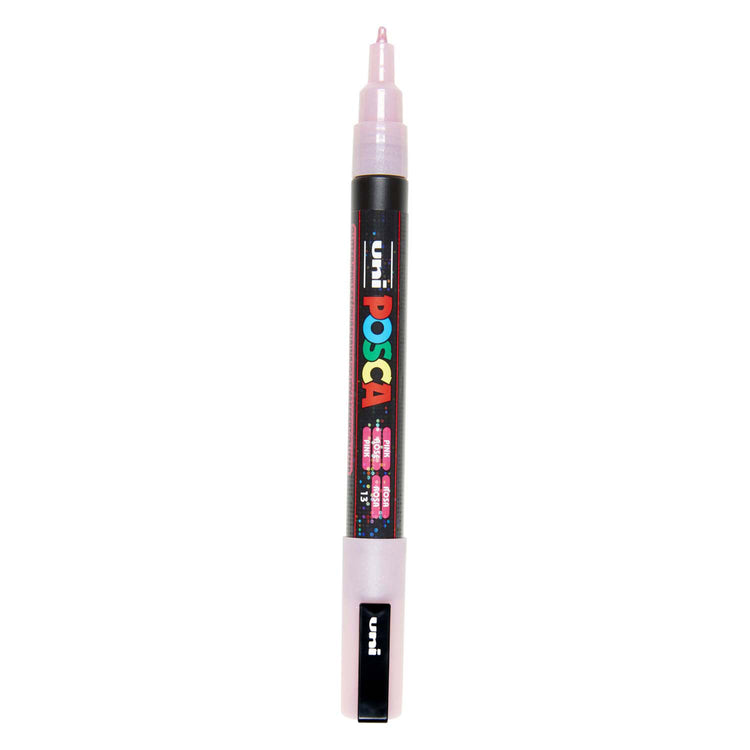 Uni Posca PC3M Farbmarker Glitter Pink – runde Spitze bis 1,3 mm